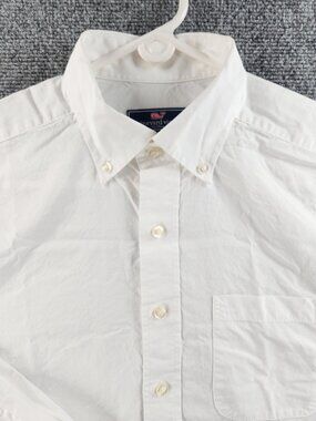 Vineyard Vines Cotton Small Classic Fit Murray Button-Down White Shirt Mens